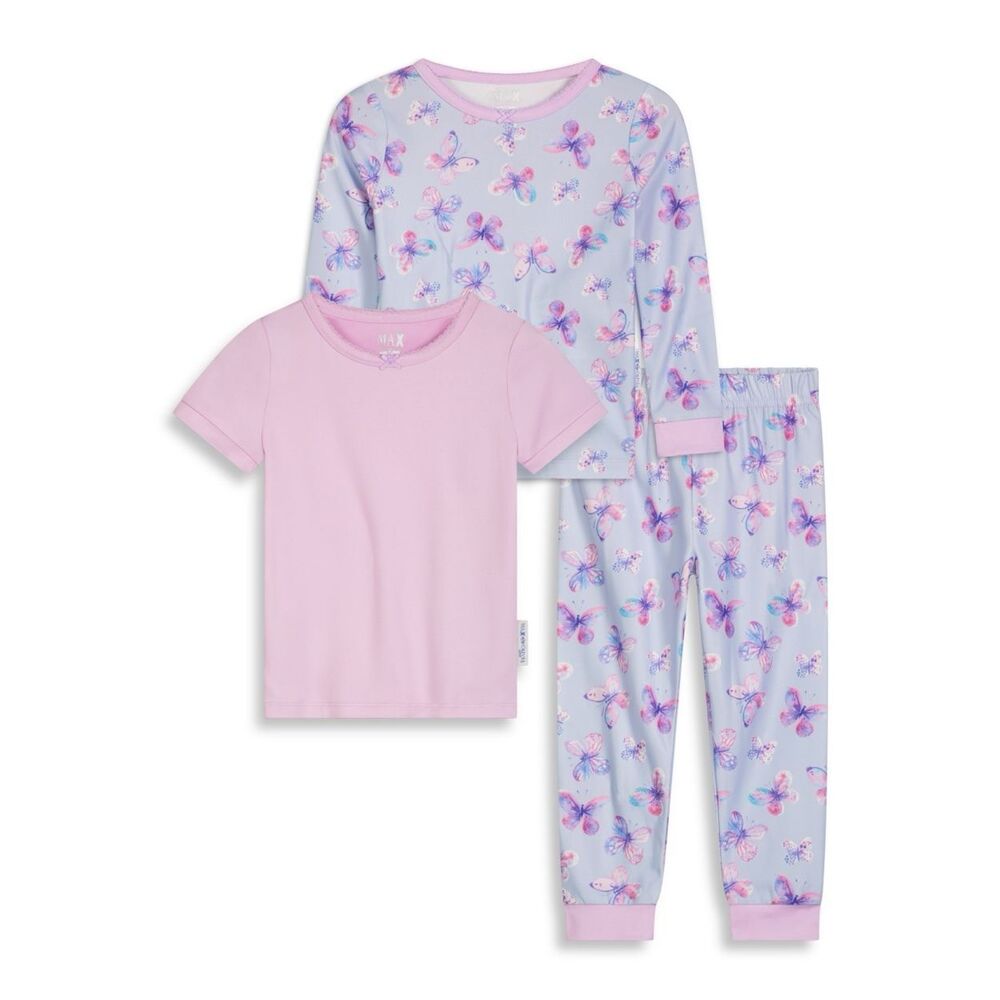 Max & Olivia Toddler Girls Pants, Long Sleeve T-shirt and Short Sleeve T-shirt S